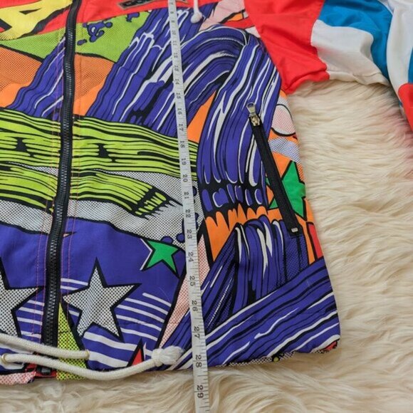 Vintage Goldwin USA Ski Team Windbreaker Comic Book Print All Over Men Large - Picture 12 of 16